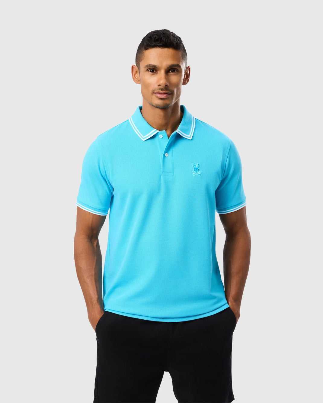 Polos Psycho Bunny Belton Pique Polo Aquarius Homme | CPF-42131900